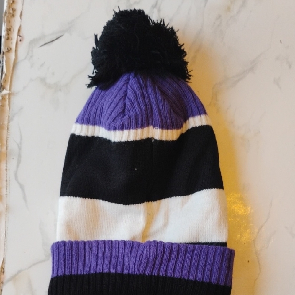 NFL Baltimore Ravens Purple and Black Knit Hat - Picture 4 of 4